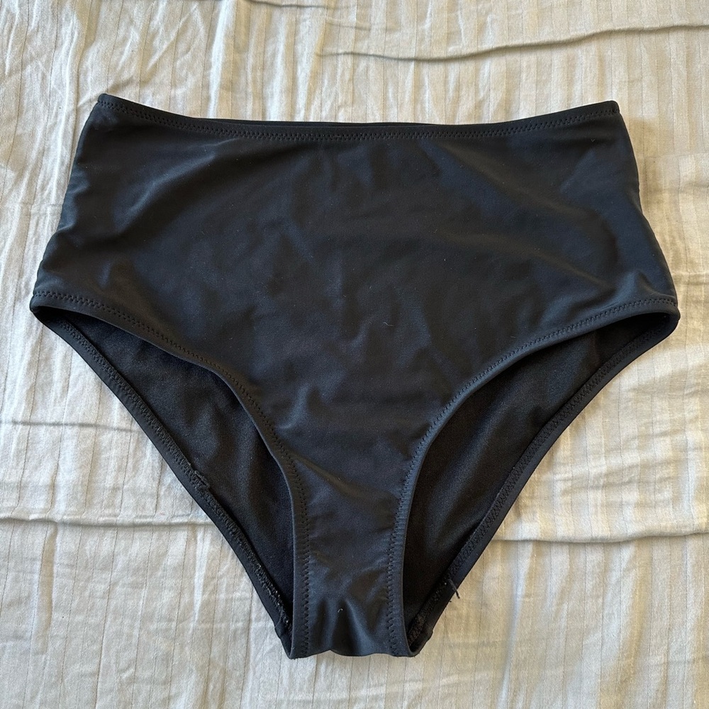 Classic Black High-Waisted Bikini Bottom